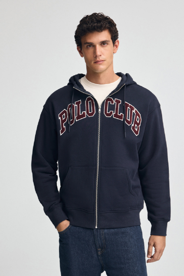 Polo Club - Hombre - Marineblauwe Sweater Met Loose Fit En Polo Club-Logo - Xl