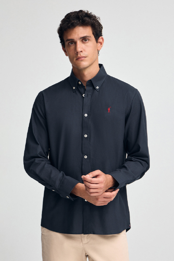 Polo Club - Hombre - Marineblauw Hemd Met Regular Fit En Rigby Go-Logo - L