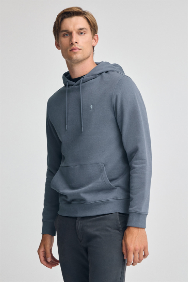 Polo Club - Hombre - Denimblauwe Hoodie Met Een Rechte Pasvorm En Rigby Go-Logo - S