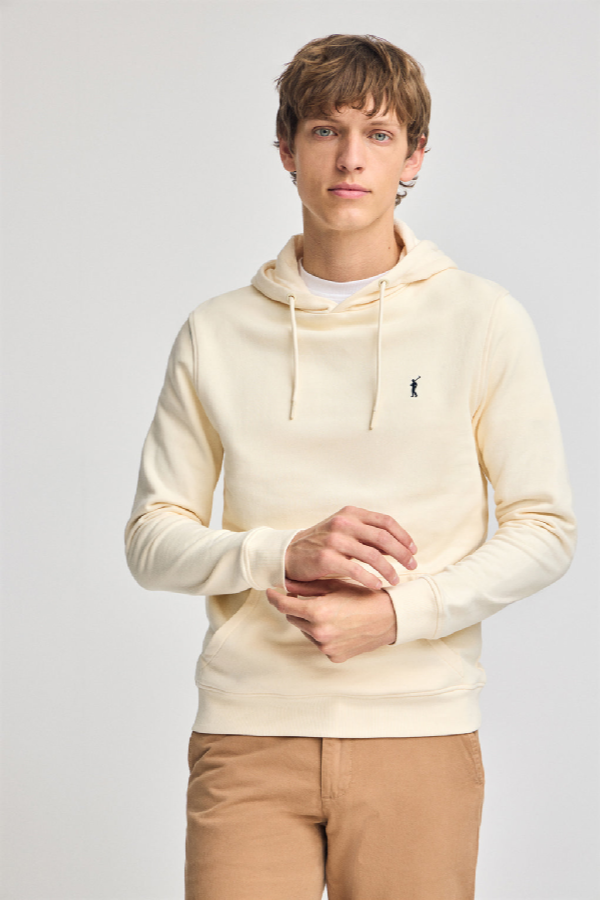 Polo Club - Hombre - Sudadera Color Crudo Con Capucha Y Bordado Rigby Go - M