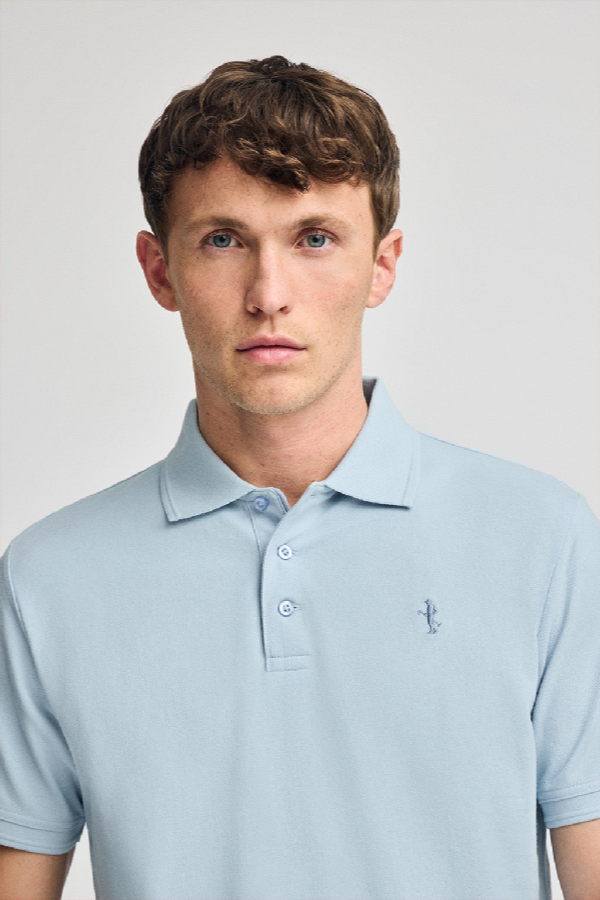 Polo Club - Hombre - Polo Azul Claro De Piqué De Manga Corta Y Bordado Rigby Best - 3xl